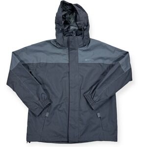 Mountain Warehouse Rain Jacket Men's Small Black Full Zip Hooded Line Waterproof